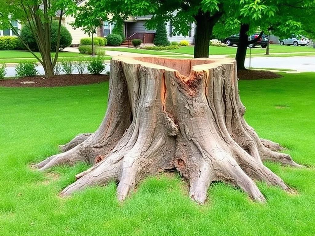 Large stump ready for grinding